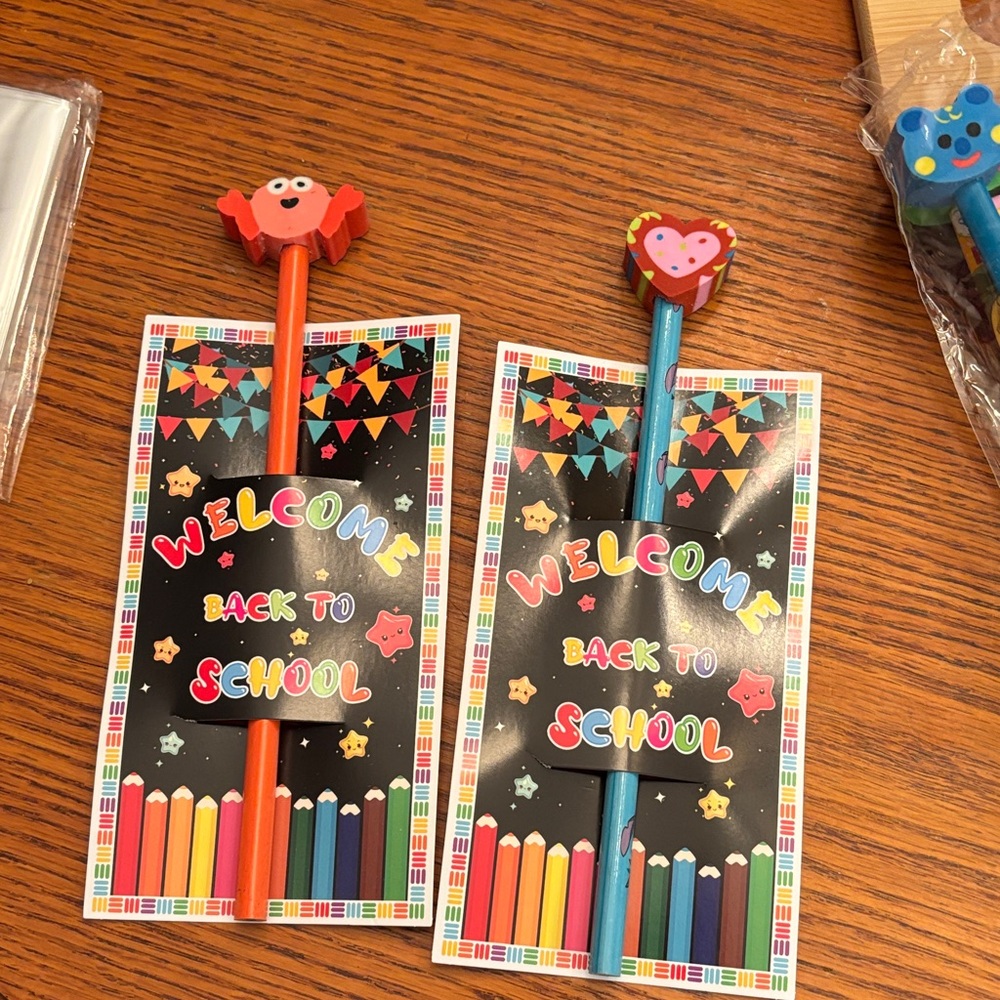 Colorful Kids Pencil Set with Fun Toppers